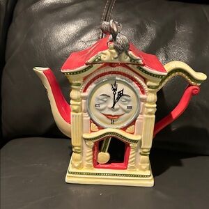 Department 56 Red and Cream Teapot